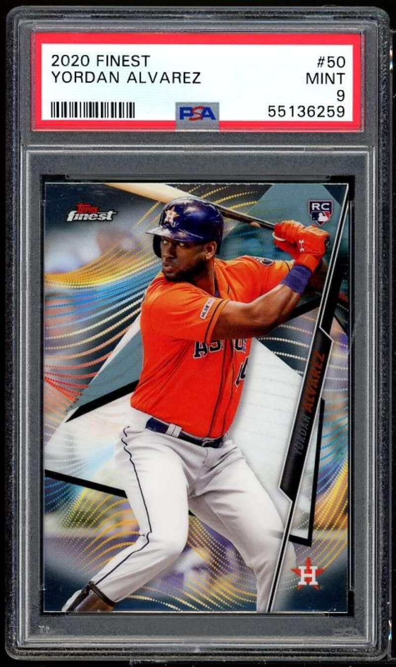Yordan Alvarez Rookie Card 2020 Finest #50 PSA 9