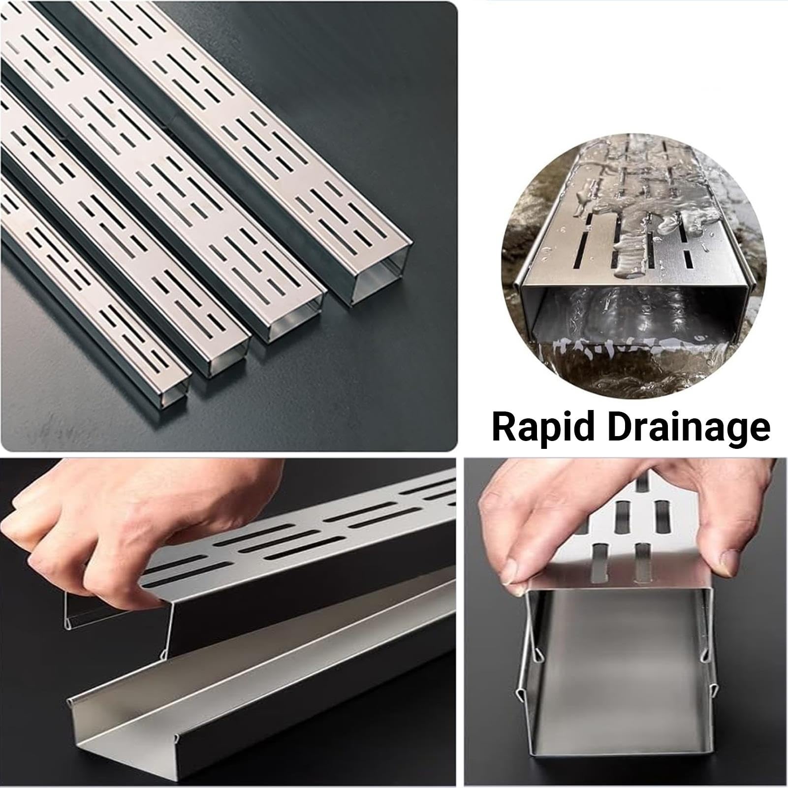 Coladores Lineales para Exteriores Canal de Drenaje Estrecho Deo Inoxidable
