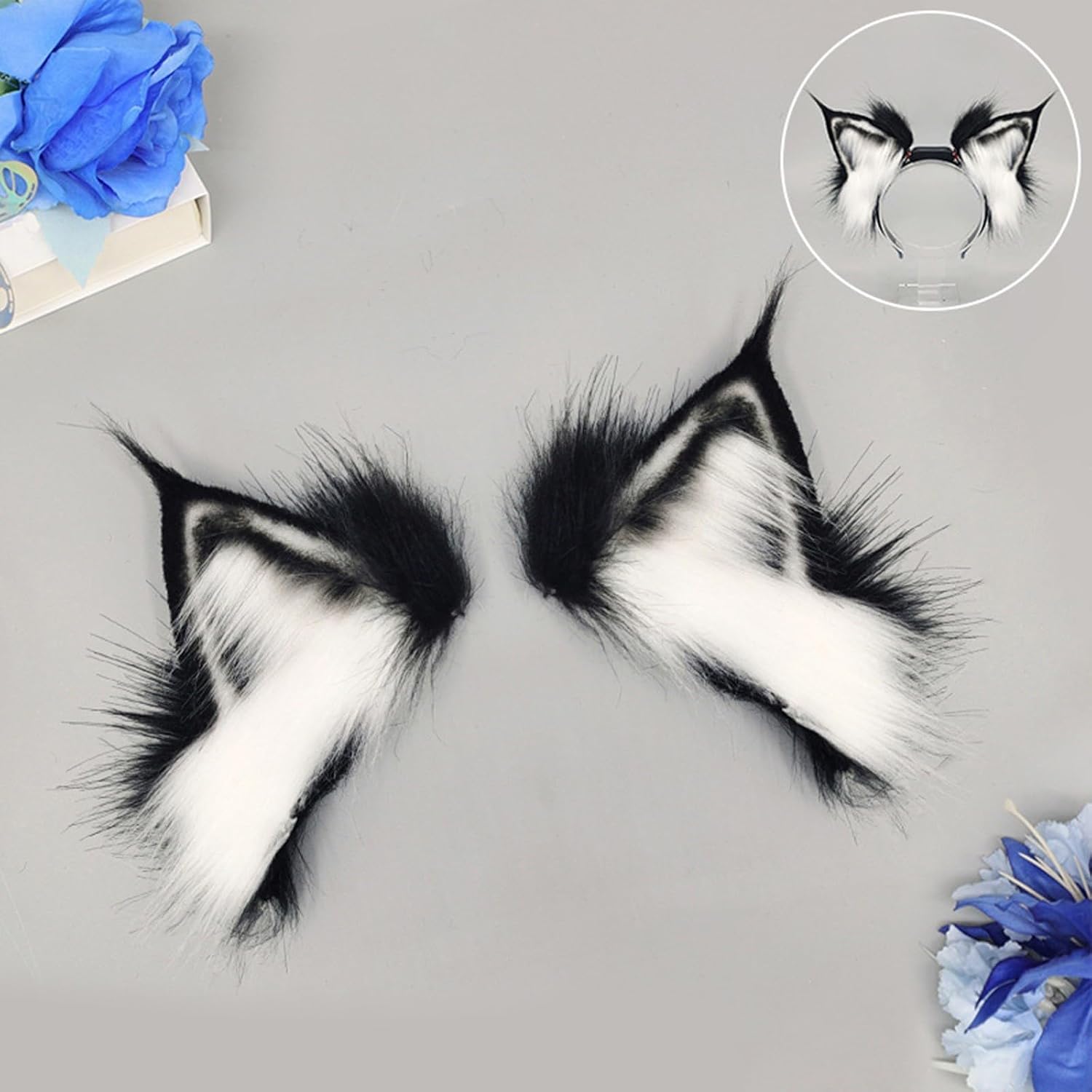 Wolf Ear Headband Sweet Girls Dynamic Cosplay Ears Fursuit Masquerades Halloween Cosplay Party Soft Moving Headband