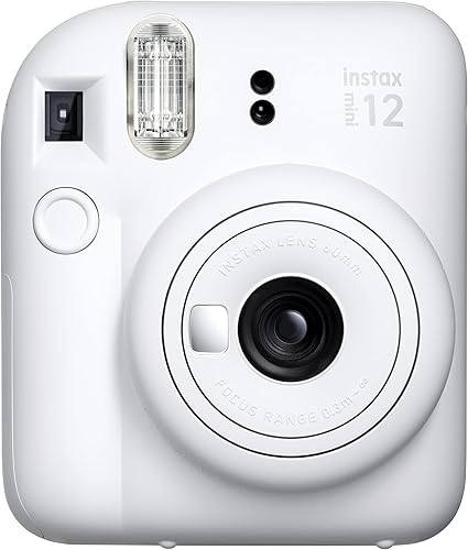 Fujifilm Cámara Instax Mini 12 de película instantánea, color blanco arcilla