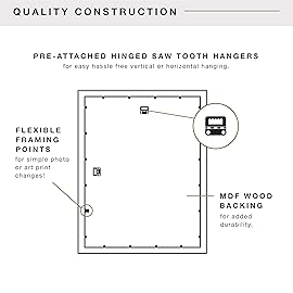 MCS 24x30 Puzzle Frame for Finished Puzzles, White Vertical & Horizontal Wall-Mounted Large Picture Display for Preservation (1-Pack)