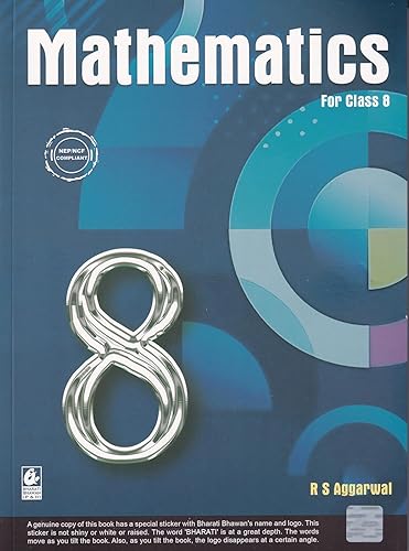 R.S. Aggarwal Mathematics CBSE | for Class 8 By R S Aggarwal | Revised Edition 2024 | NEW EDITION 2024-25 Exams Paperback – 1 January 2024