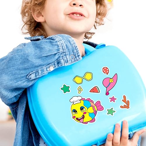 Miniatura 6 de 15 calcomanías de animales para niños, niñas, niños pequeños, construye tu propio juego de calcomanías, impermeable, paquete de impresión grande,