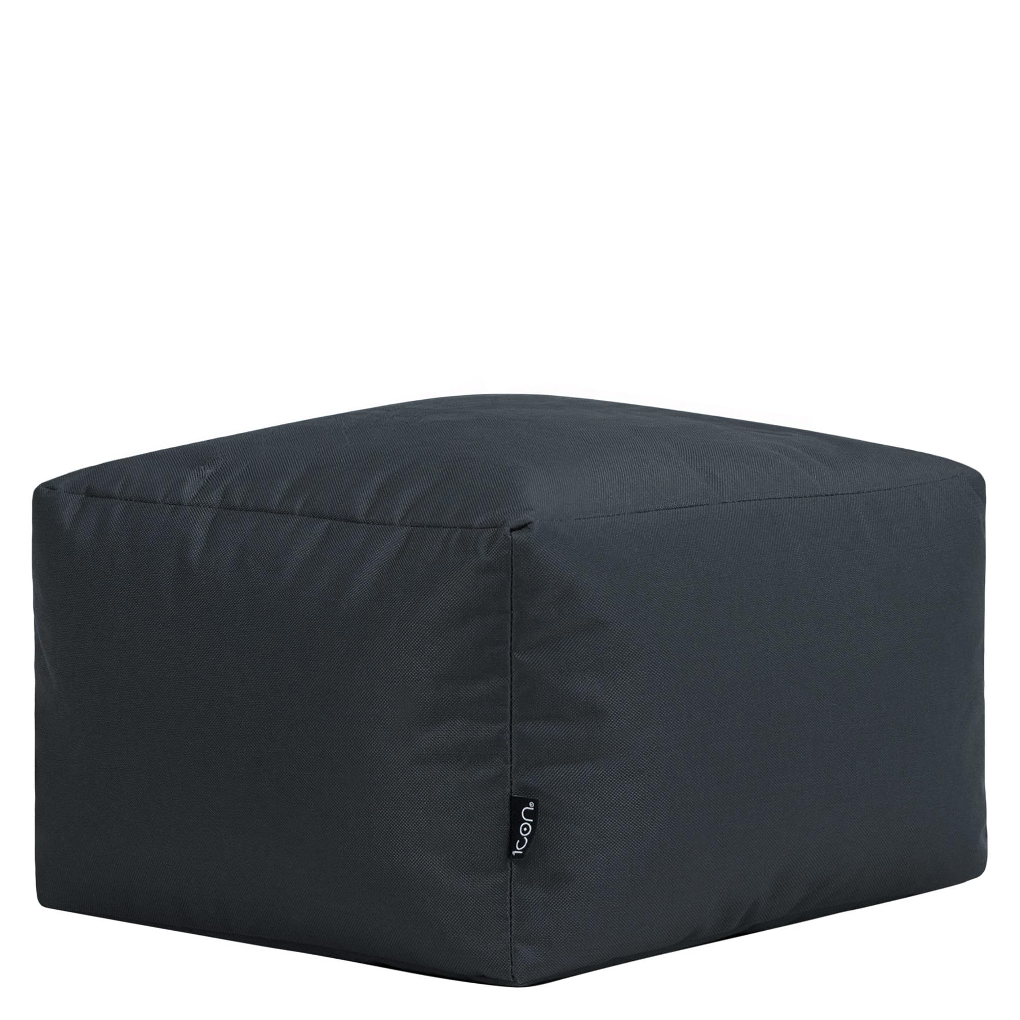 Bean Bag Bazaar Outdoor Bean Bag Footstool with Filling Included, Grey