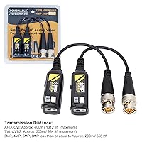 Vista 9 de EVTSCAN Conector balun de video pasivo de 5 pares, transmisión de larga distancia de 1312 pies, transmisor de cables de par trenzado para cámaras