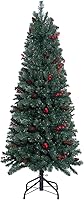 Vista 10 de Naomi Home - Árbol de Navidad nórdico artificial de 7.5 pies con luces, árbol de Navidad encantador realista preiluminado con 1266 puntas de ramas