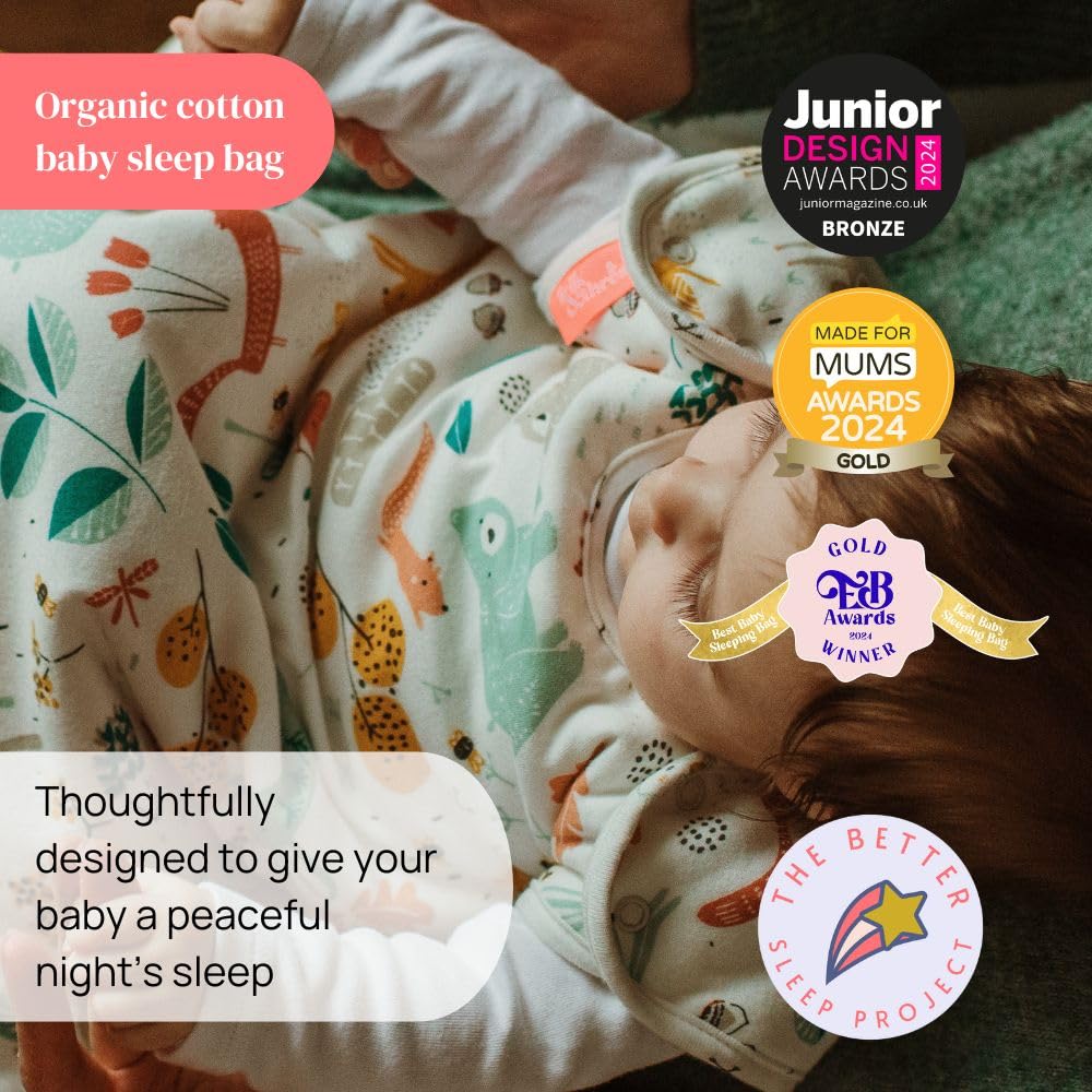 Folk & Thread Saco de Dormir orgánico para recién Nacido de 2,5 TOG | Cómodo y cómodo Saco de Dormir para bebé diseñado para darte a ti y a tu bebé una Noche de sueño Tranquila | Ideal para