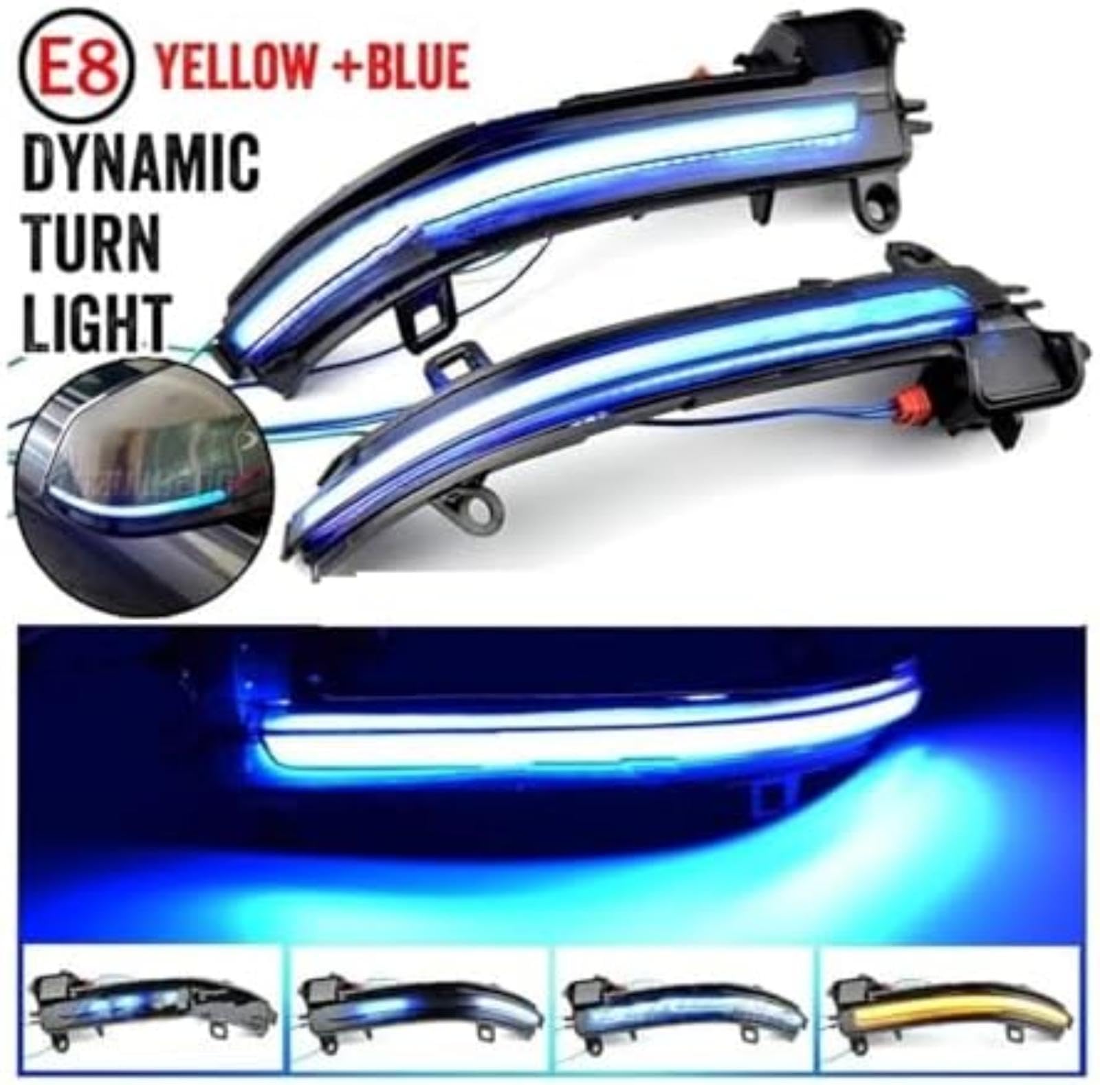 Dla BMW F20 F21 F22 F30 E84 1 2 3 4 Series 2010-2024 dynamiczny kierunkowskaz migacz boczny kierunkowskaz w lusterku Lampka kontrolna lusterka bocznego (White) Lampka (White)