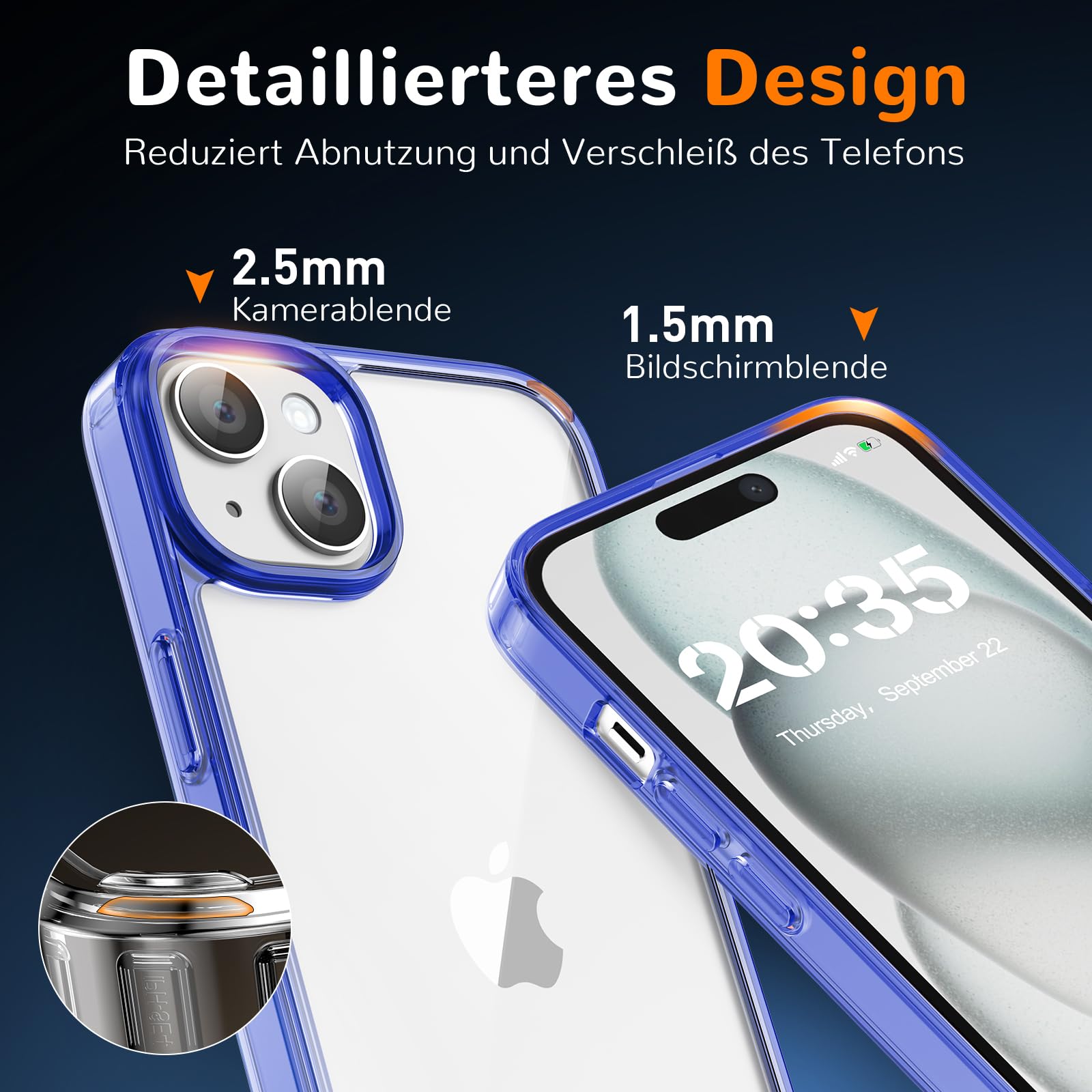 Clear Case for iPhone 15, Ultra Thin, Shockproof TPU Cover, Anti-Yellowing, Crystal Clear, Phone Case for Apple iPhone 15 - Clear — view 161