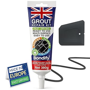 Waterproof Black Grout Repair Kit Ready Mixed 380g FAST DRYING
