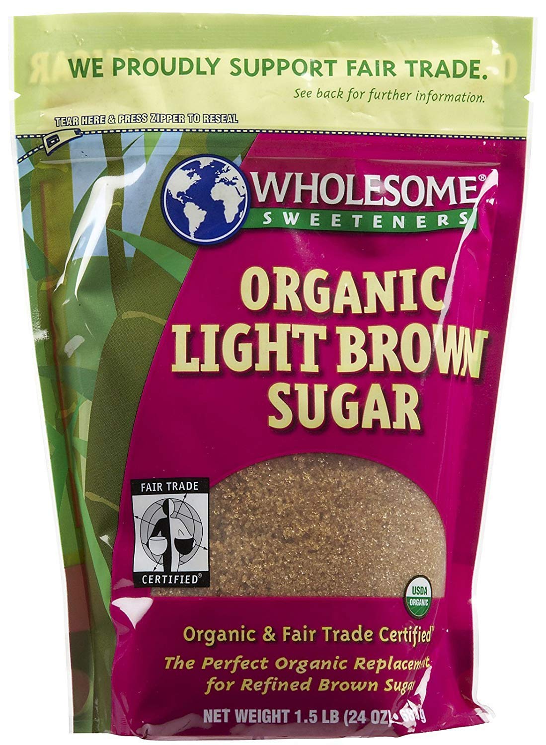Wholesome Sweeteners Sugar Brown Lite Org Ftc