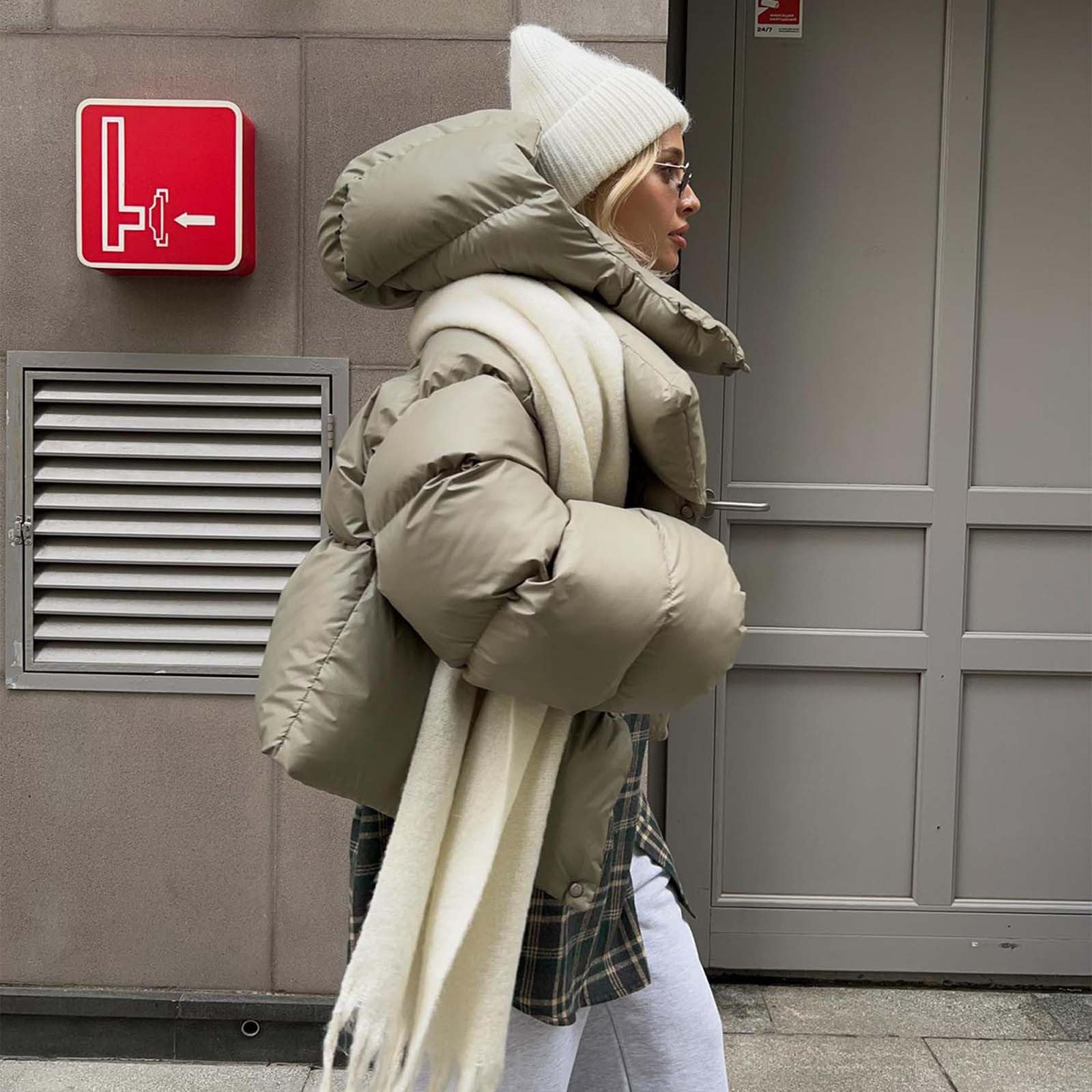 Chaqueta de invierno para mujer, chaqueta de invierno, colores cálidos, chaqueta acolchada, abrigo de invierno, chaqueta de plumas de pelo sintético, chaqueta ligera para exteriores