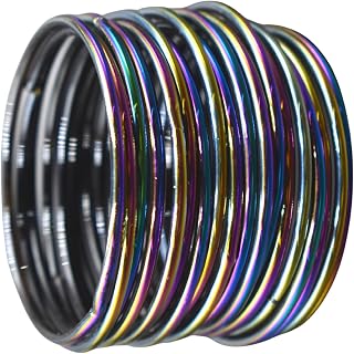 Multi-Color Indian Glass Bangles (18 pieces) Churi Set Bollywood Traditional Partywear for Women"Bracelet Jewelry for Women