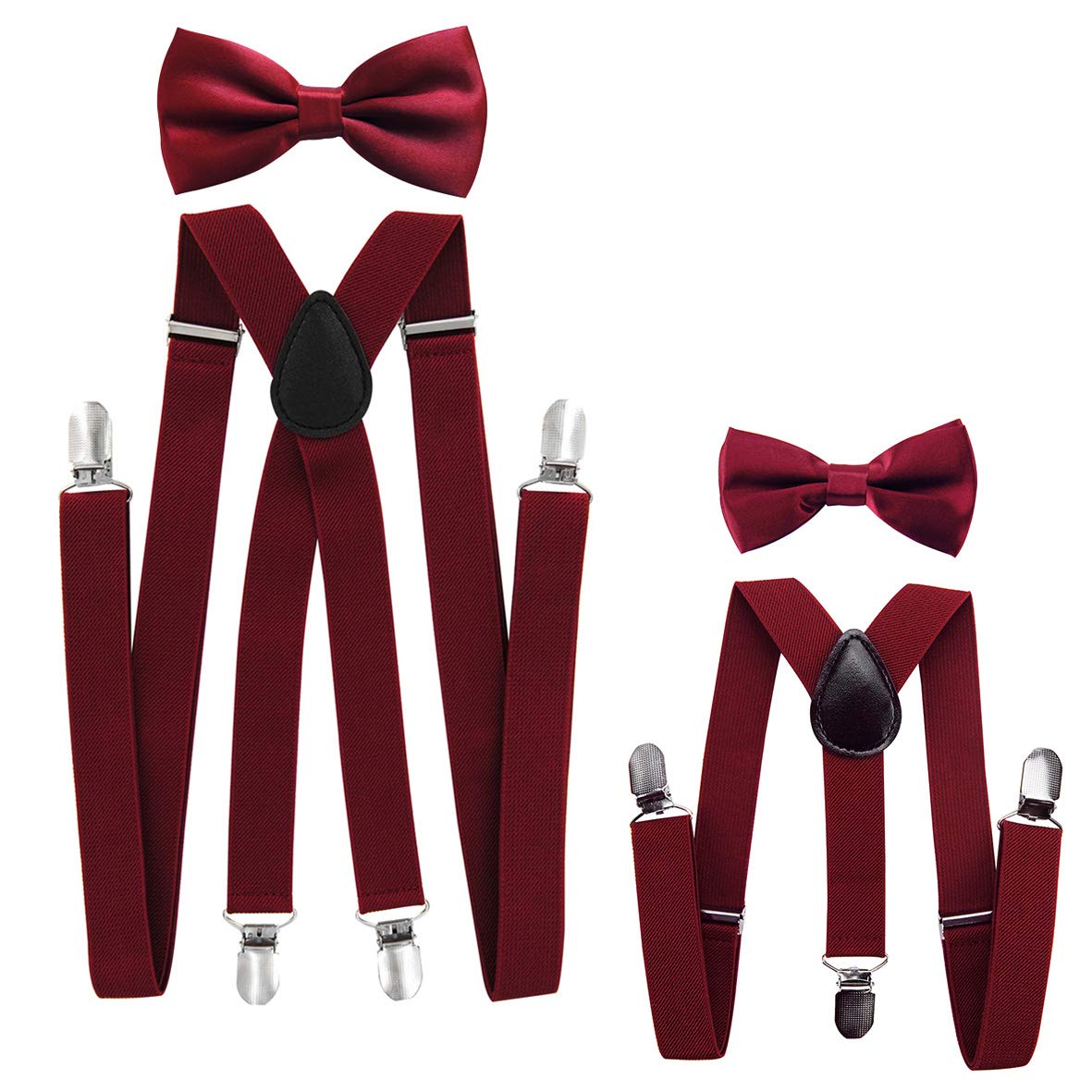 Axy Ensemble avec bretelles et nœuds papillons pour un look assorti père-fils Kit pour homme/femme/enfant