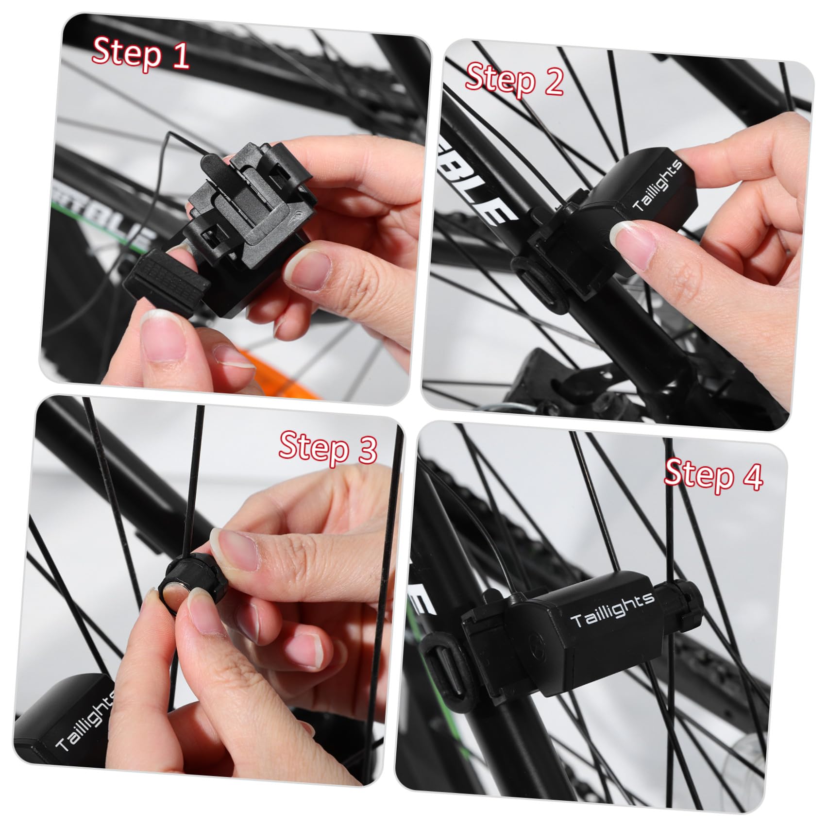 Happyyami 4piezas Luces Traseras De Bicicleta Led Recargables USB Fáciles De Instalar para Seguridad Noches Compatible Bicicletas De Montaña y Eléctricas Diseño Moderno y Alta