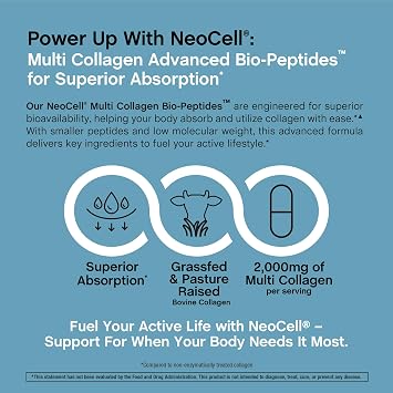 NeoCell Multi Collagen Peptides Capsules | 360 Pills | 10 Types of Advanced Bio-Peptides | Superior Absorption | Grass Fed Complex Supplement | for Women and Men