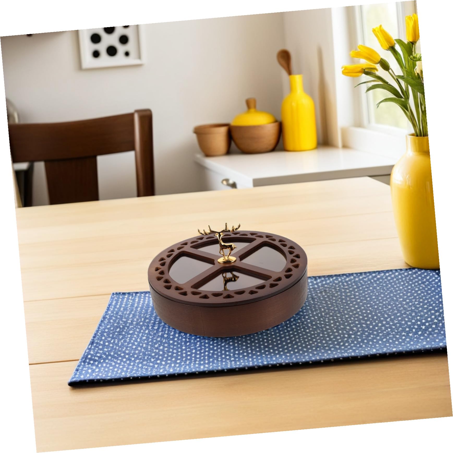 DOITOOL Boîte de Rangement Alimentaire à Compartiments avec Couvercle Plateau Divisé pour Fruits Secs Noix et Bonbons Organisateur Polyvalent pour Snacks et Fruits