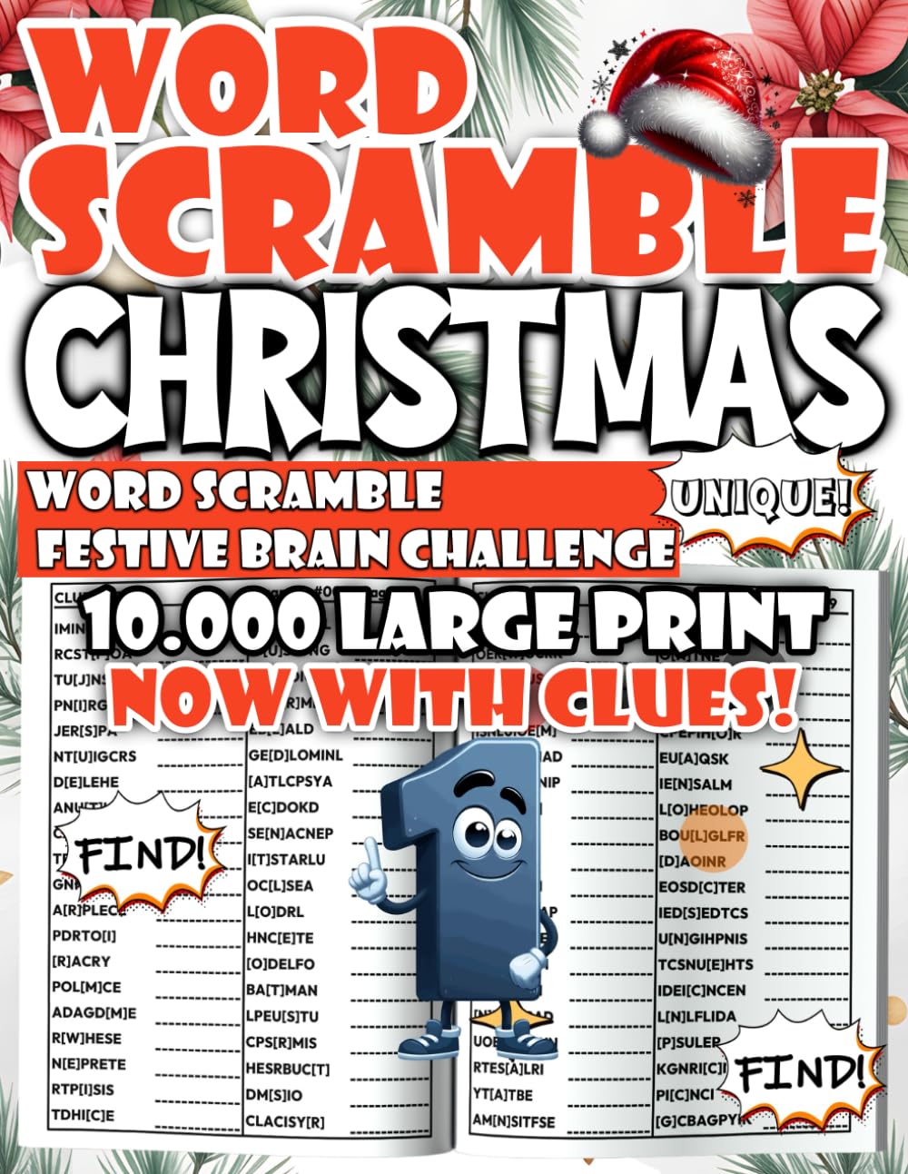 Christmas Word Scramble – Festive Brain Challenge: Stimulate your mind with scrambled Christmas words, designed to add joy and challenge this season. ... – festive brain training puzzle collection)