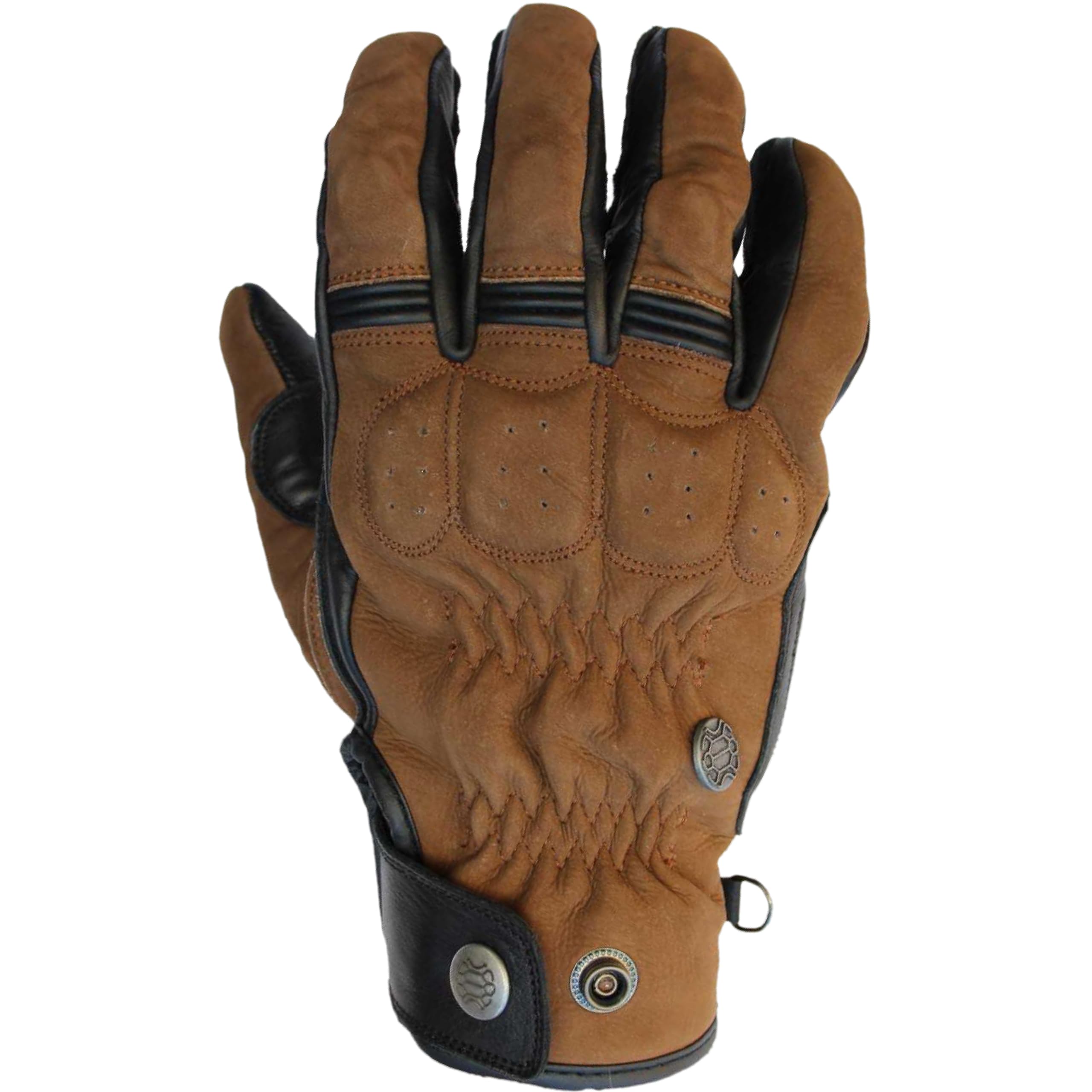 Motorradhandschuhe Cross Stitch - Motorrad Handschuhe Herr - Echtleder - Handschuhe Herren Motorrad aus Leder mit Gel Polster