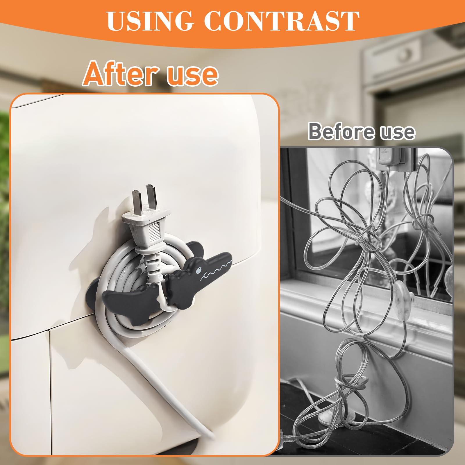 Organizador De Cables De Silicona Adhesivo - Para Electrodomésticos De Cocina, Mantiene Los Cordones Ordenados