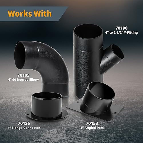 Miniatura 5 de POWERTEC 70112-P2 Adaptador de conexión y desconexión rápida de 4 pulgadas, paquete de 2