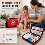 First AID Kit 200 Piece Compact Portable Emergency first aid kit, first aid for car, first aid camping first aid kit, fits in glove box, Outdoor Avtivities, for home, work, sports