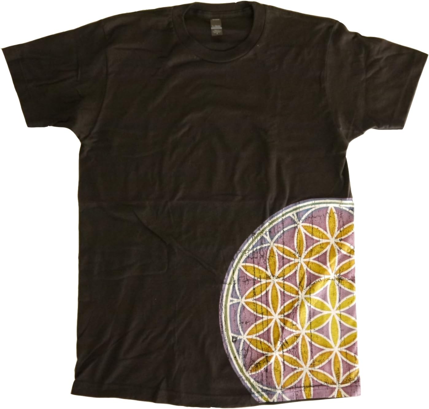 Qraphic Tee Men's Flower Of Life T-Shirt S Black