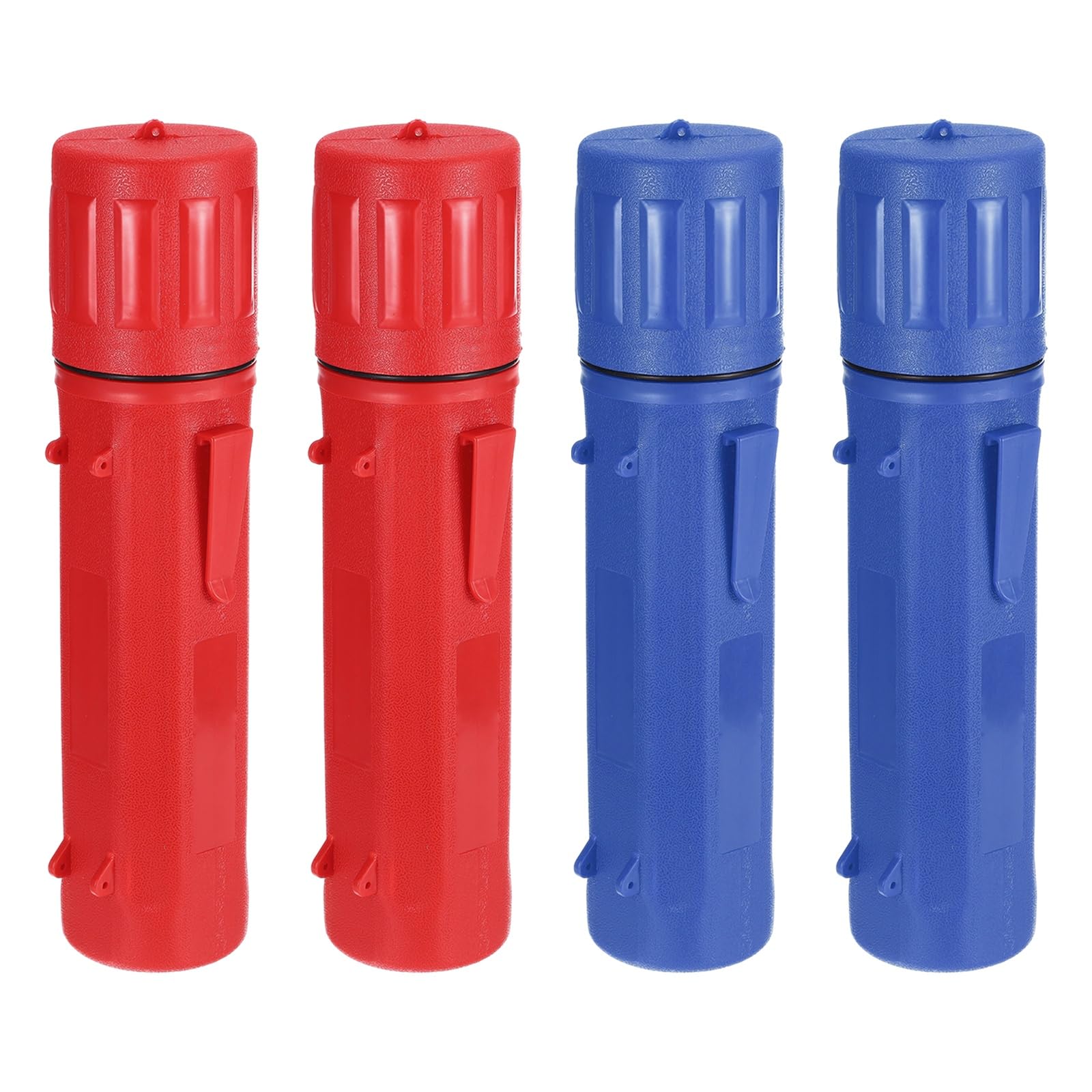 sourcing map 4 Pcs Welding Rod Storage Tube, 14.5 Inch Tungsten Electrode Holder Container Airproof Waterproof 4.5kg Capacity with Strap, Red,Blue