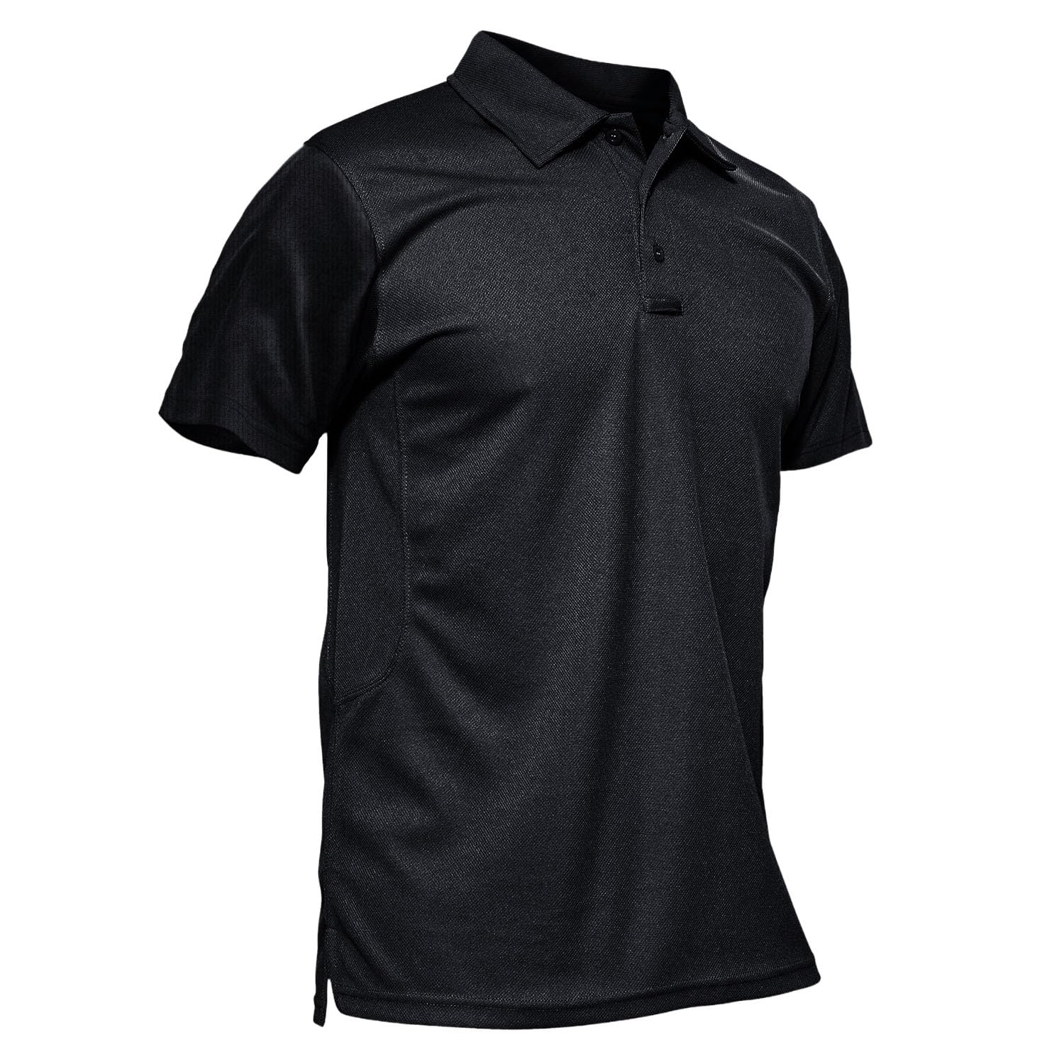 KEFITEVD Polo Shirts Herren Kurzarm Golf Tshirts Schnelltrocknend Army Tshirt Sport Outdoor Poloshirt mit Brillenhalter Knopfleiste Leicht T-Shirt Sommer
