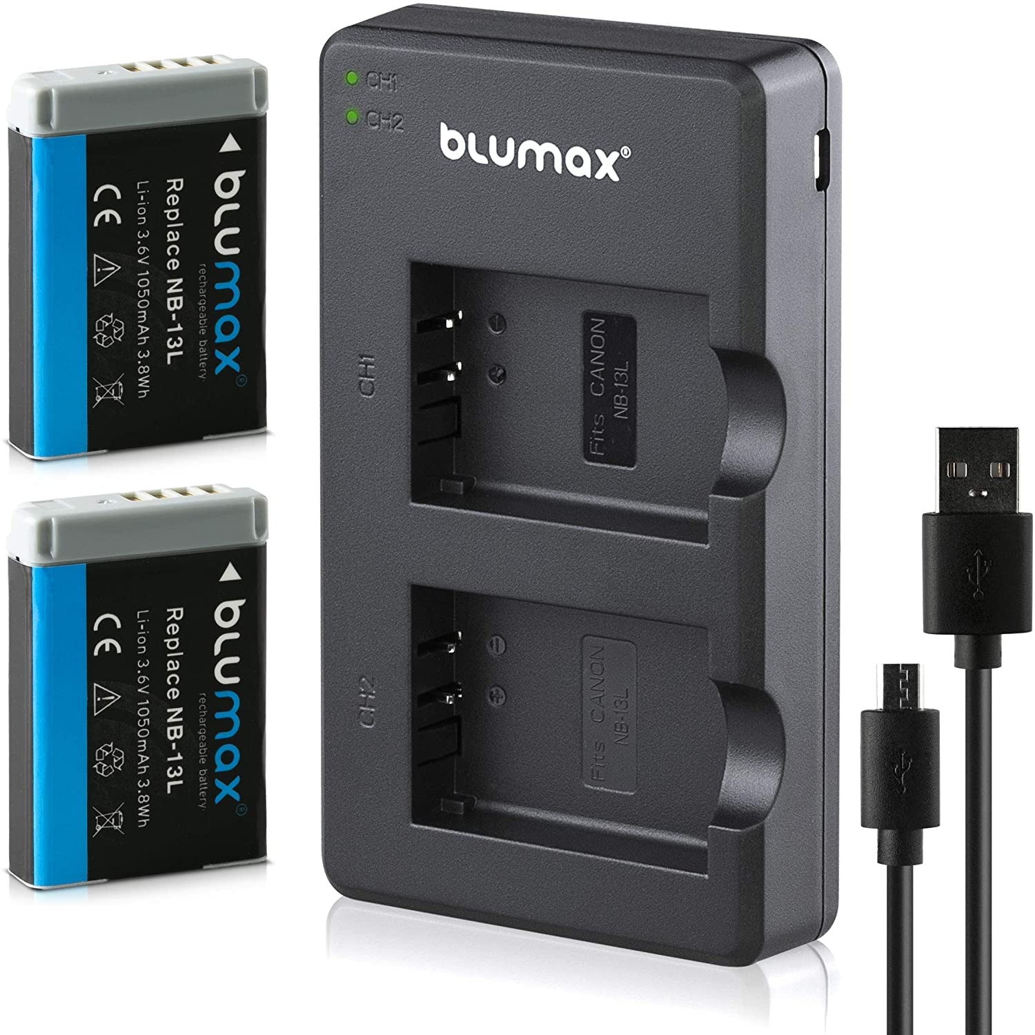 Kit 2 Batteries NB-13L + Chargeur Double USB Pour Canon PowerShot SX620, SX720, G7 X Mark III, G9 X Mark II Et Autres Modèles - 4