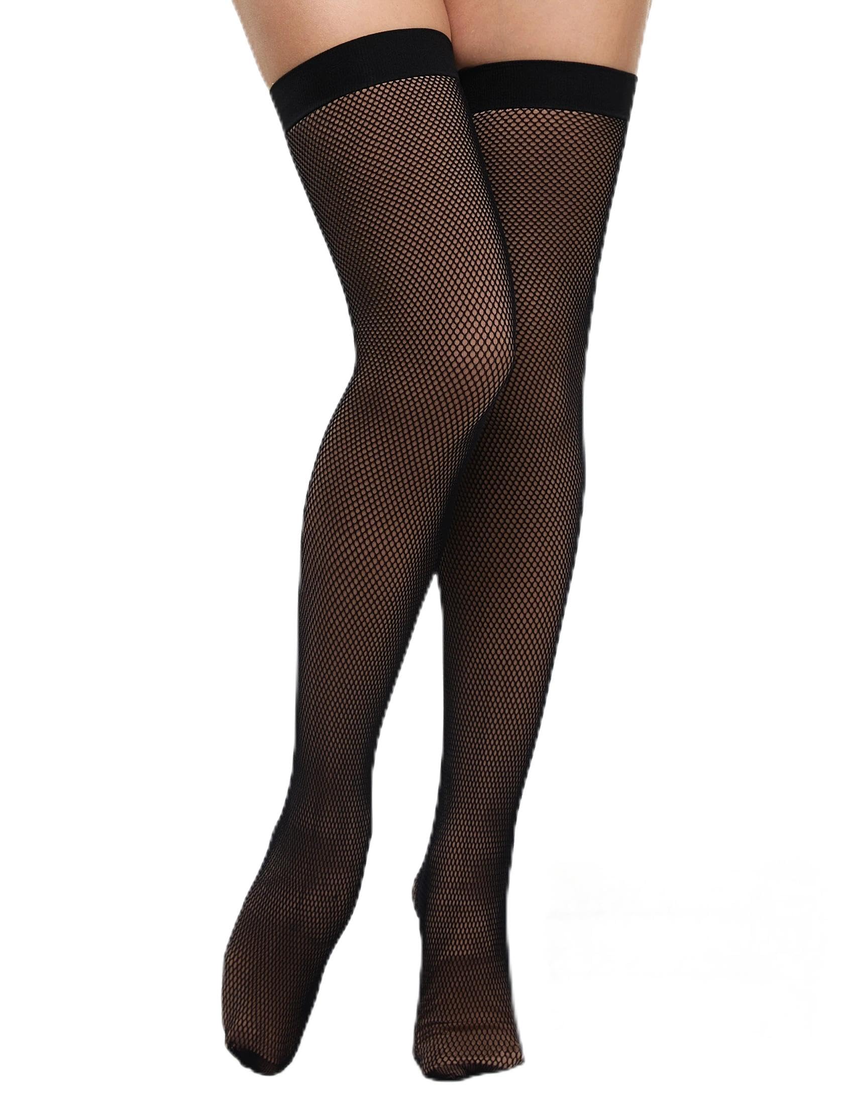 Thigh High Socks Women Over Knee Boot Stockings Fleece Lined Sheer Thick Thermal Fake Translucent Long Leg Warmers