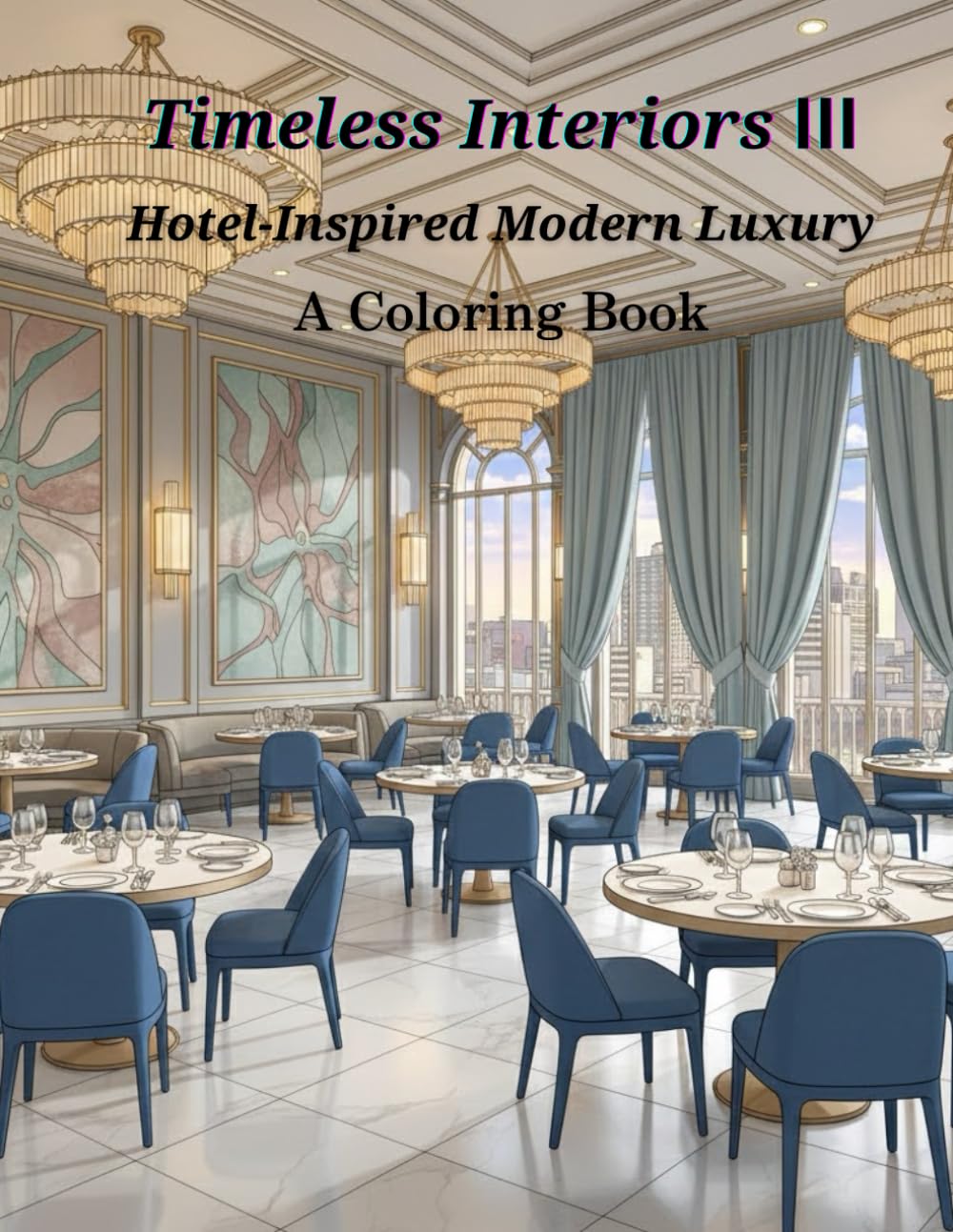 Timeless Interiors Ⅲ: Hotel-Inspired Modern Luxury-An Adult Coloring Book