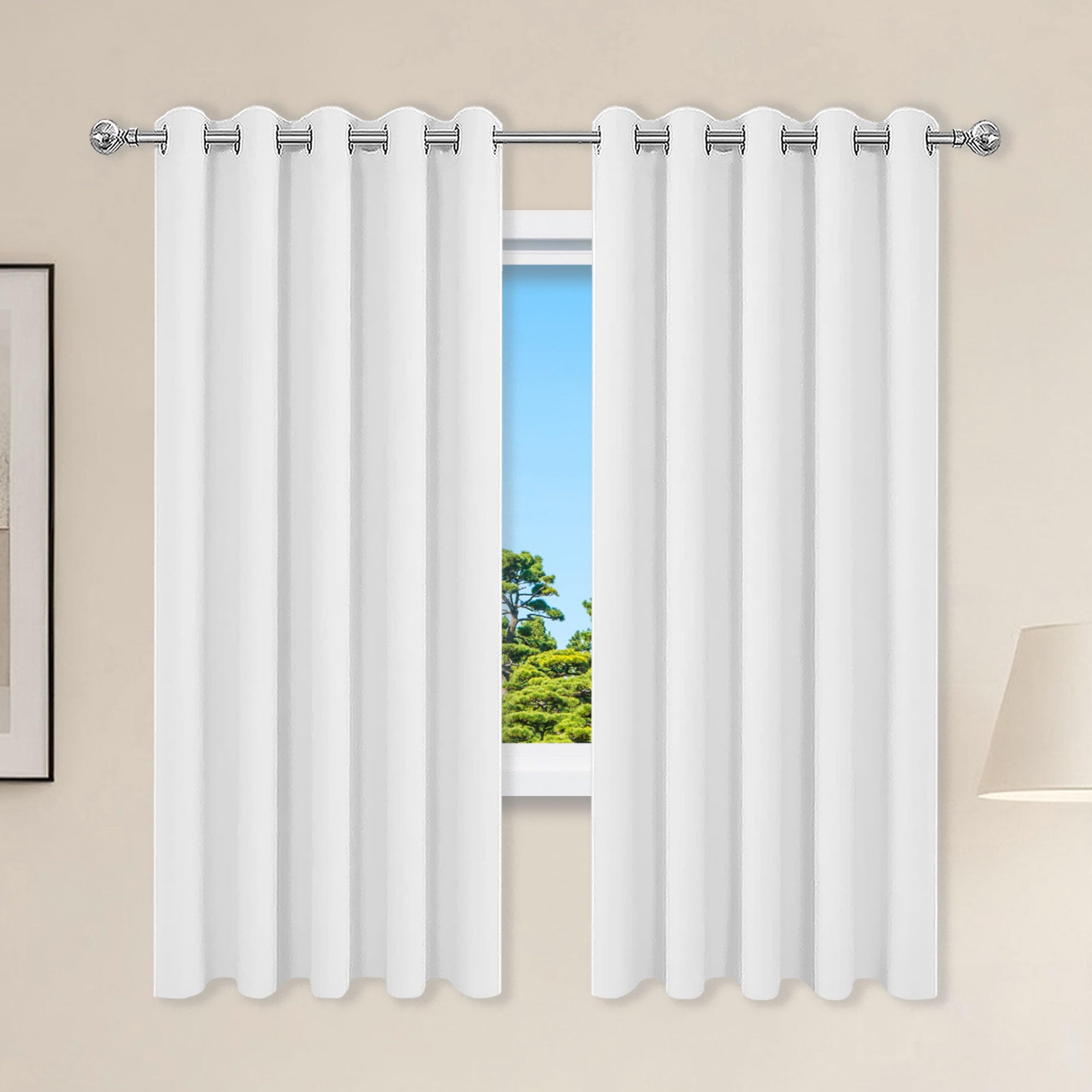 Rideaux anti froid isolant thermique rideau occultant a oeillets blanc 200 x 210 cm maison