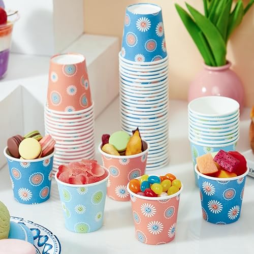 Miniatura 3 de SIUQ Paquete de 1200 vasos de papel de 3 onzas, vasos de baño desechables, mini vasos para enjuague bucal, taza pequeña de 3 onzas para baño,
