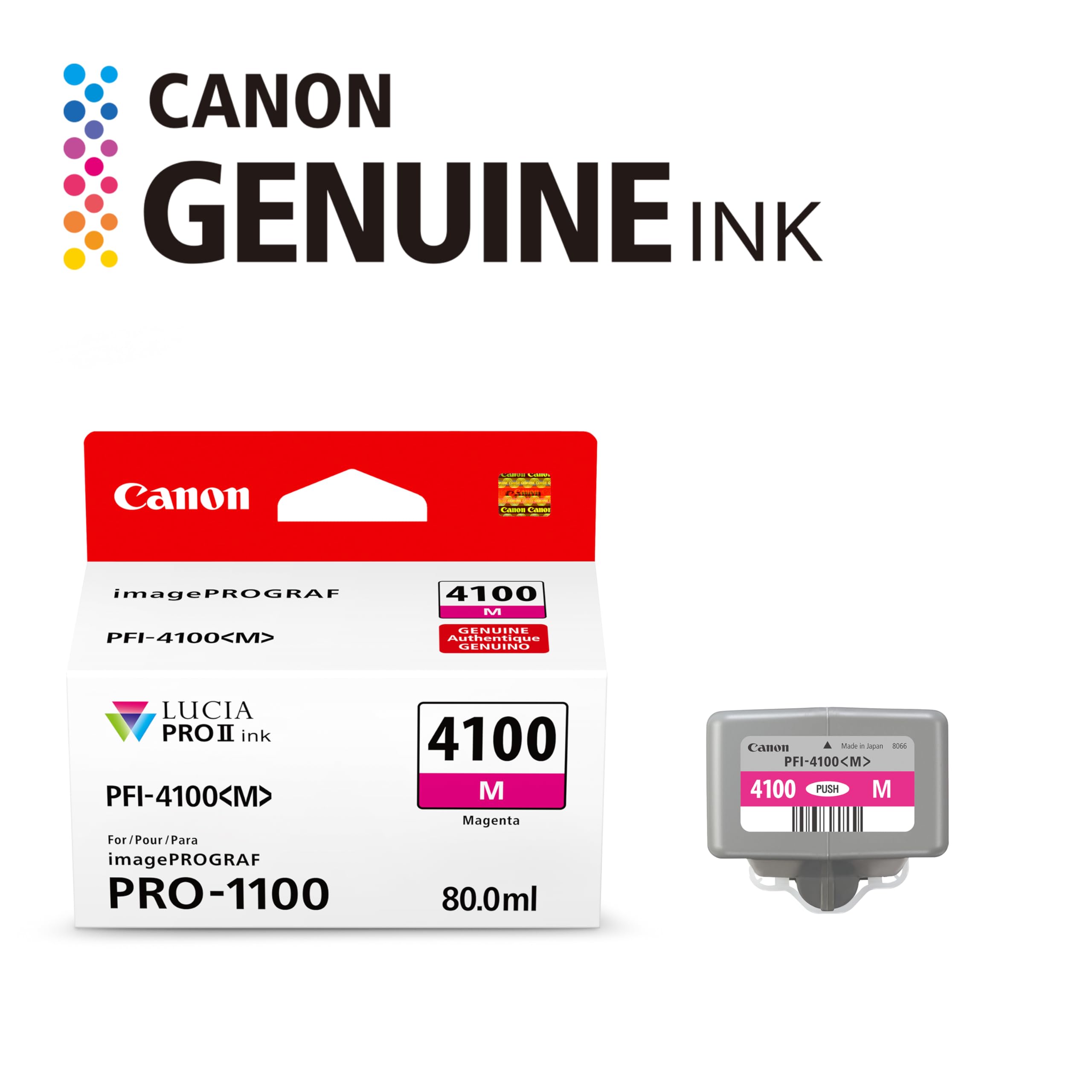 LUCIA PRO II　PFI-4100 　　2026.09まで Amazon.co.jp: Canon PFI-4100 純正 マゼンタ インクタンク