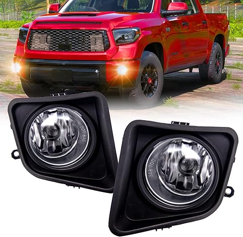 Conjunto de luz antiniebla para Toyota Tundra 2014-2019 con bombillas halógenas H11 12V 55W, interruptor y kit de cableado