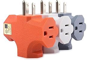 3-Way Plug Adapter in Striking Multi-Colors: Expand Your Plugging Potential