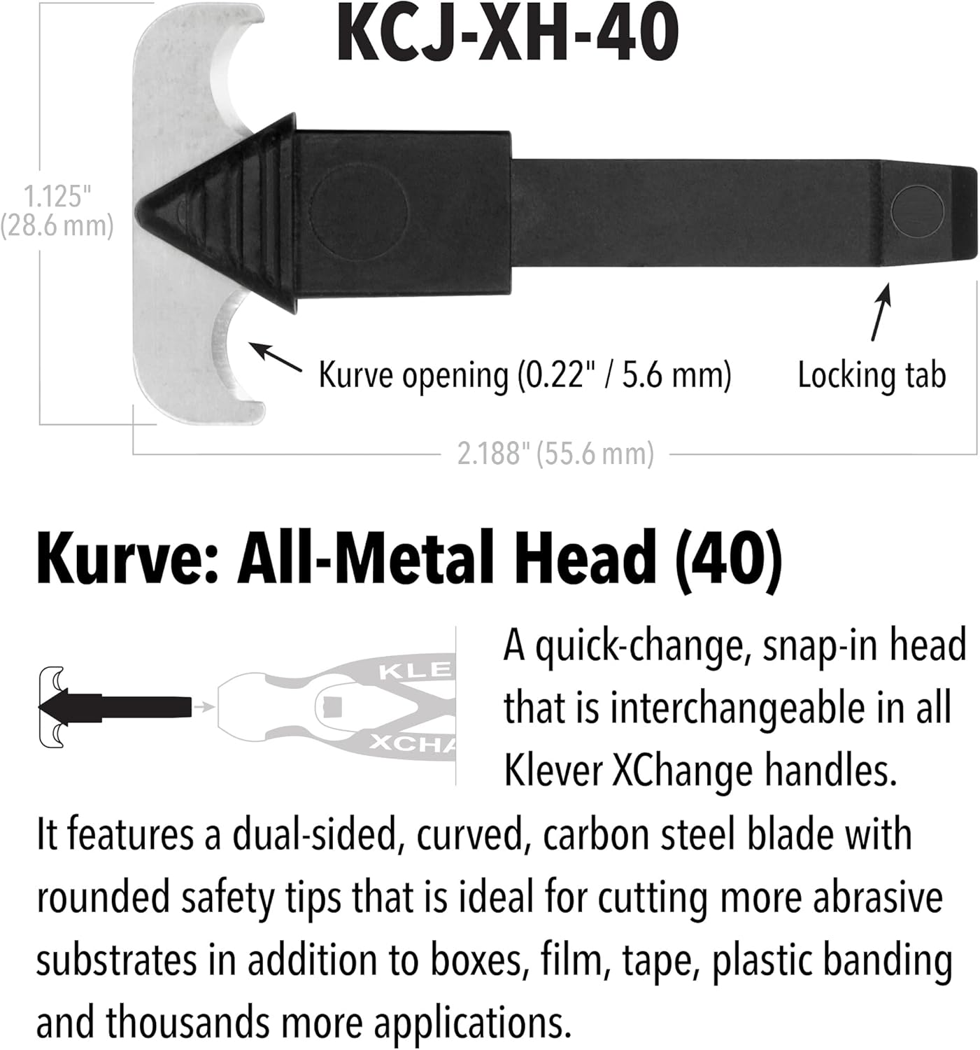 Klever Kurve 10 Pack - Klever X Change Replacement Heads - Safety Cutter