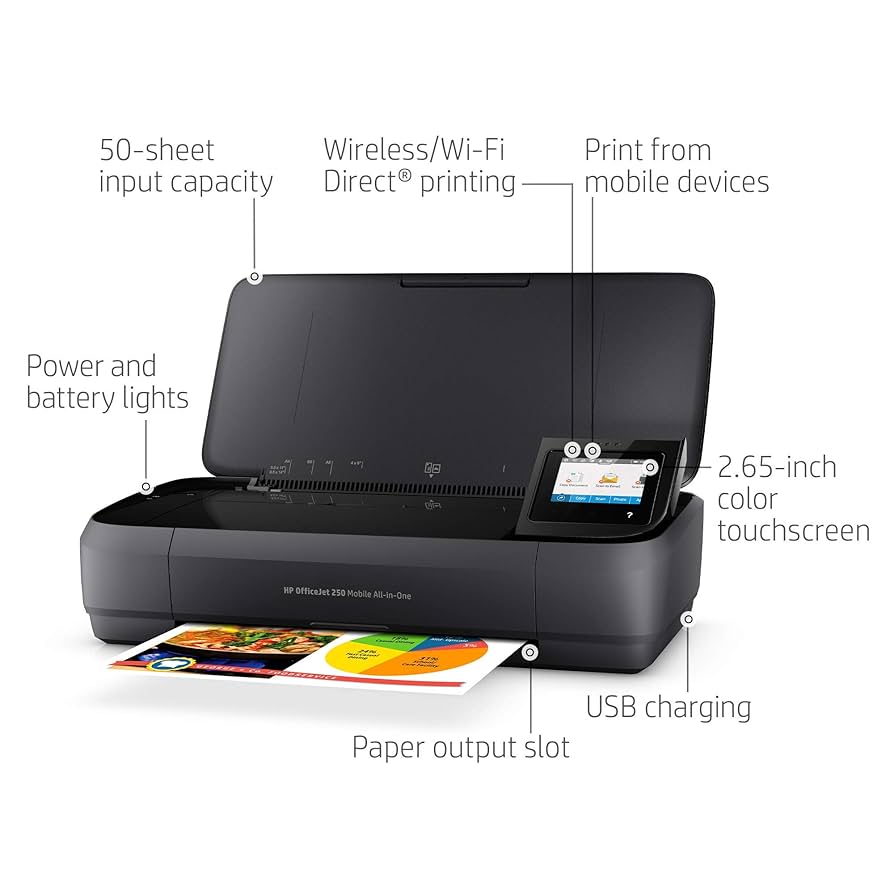 Amazon.com: HP OfficeJet 250 Portable Printer with Wireless