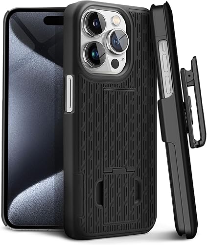Vista 76 de MOTIVE for iPhone 15 Pro Max Case with Belt Clip, Shell Holster Combo for Apple iPhone 15 Pro Max Holster, Slim Rugged Case, Drop Shockproof