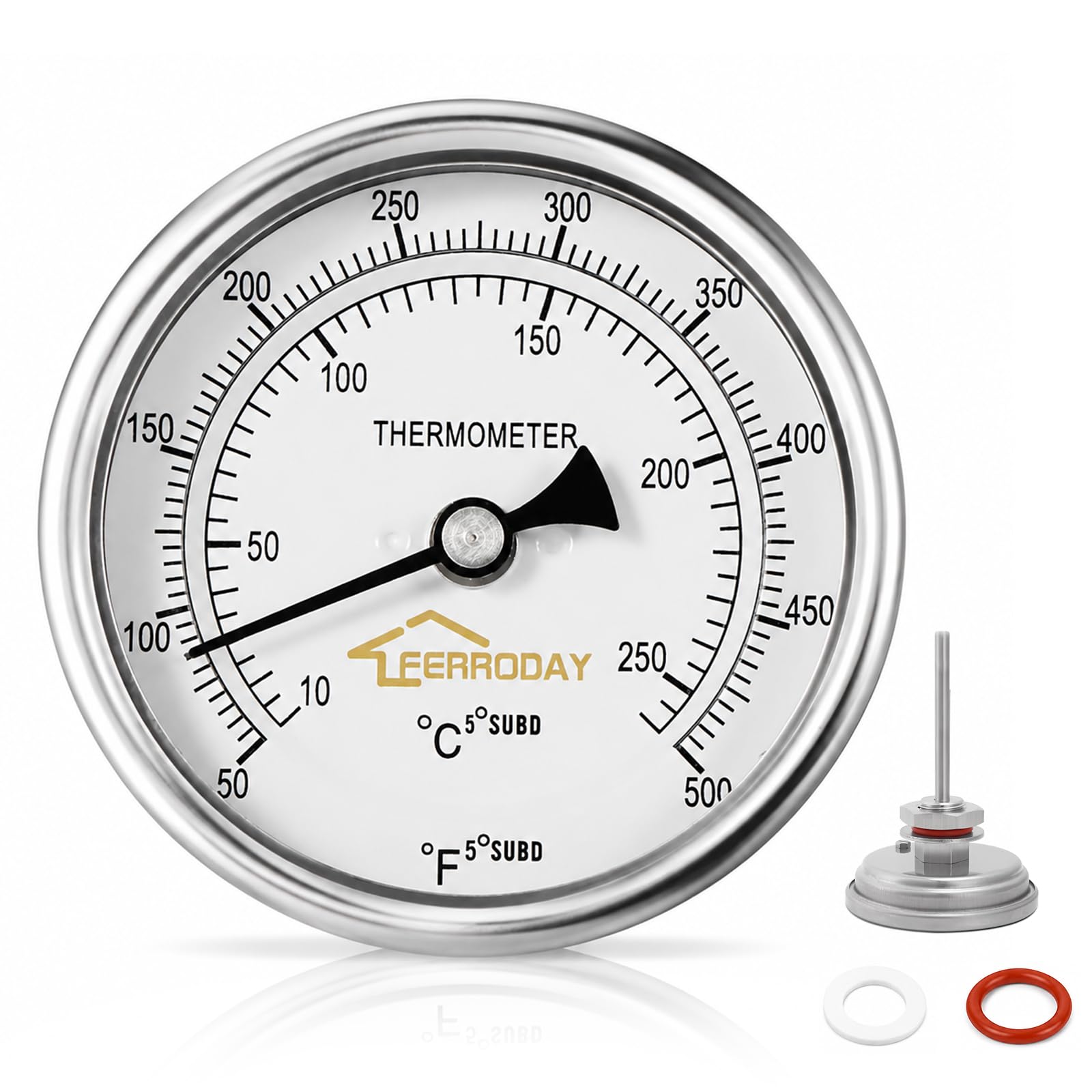 Ferroday Dial Thermometer - Stainless Steel Brew Thermometer -9