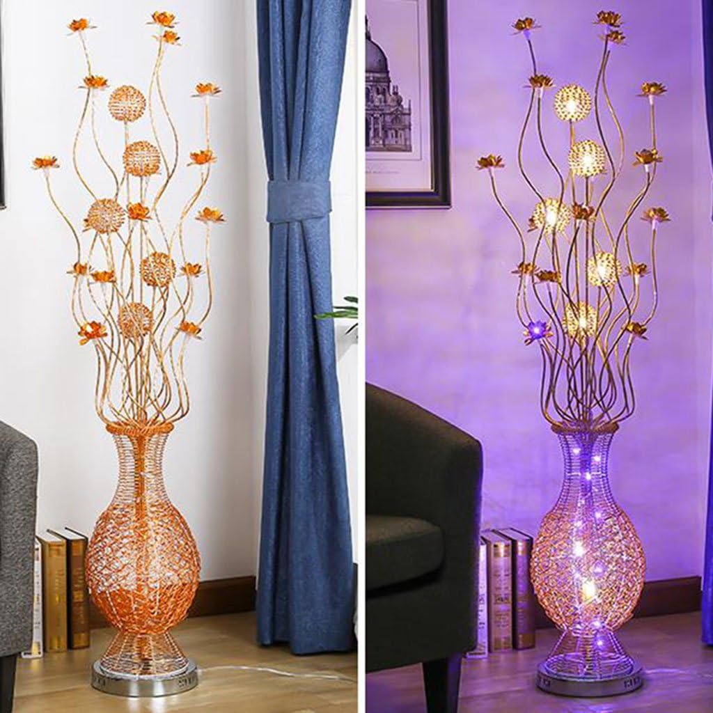 フロアランプ フロアスタンド ローズブラック クリスタル LED フロア