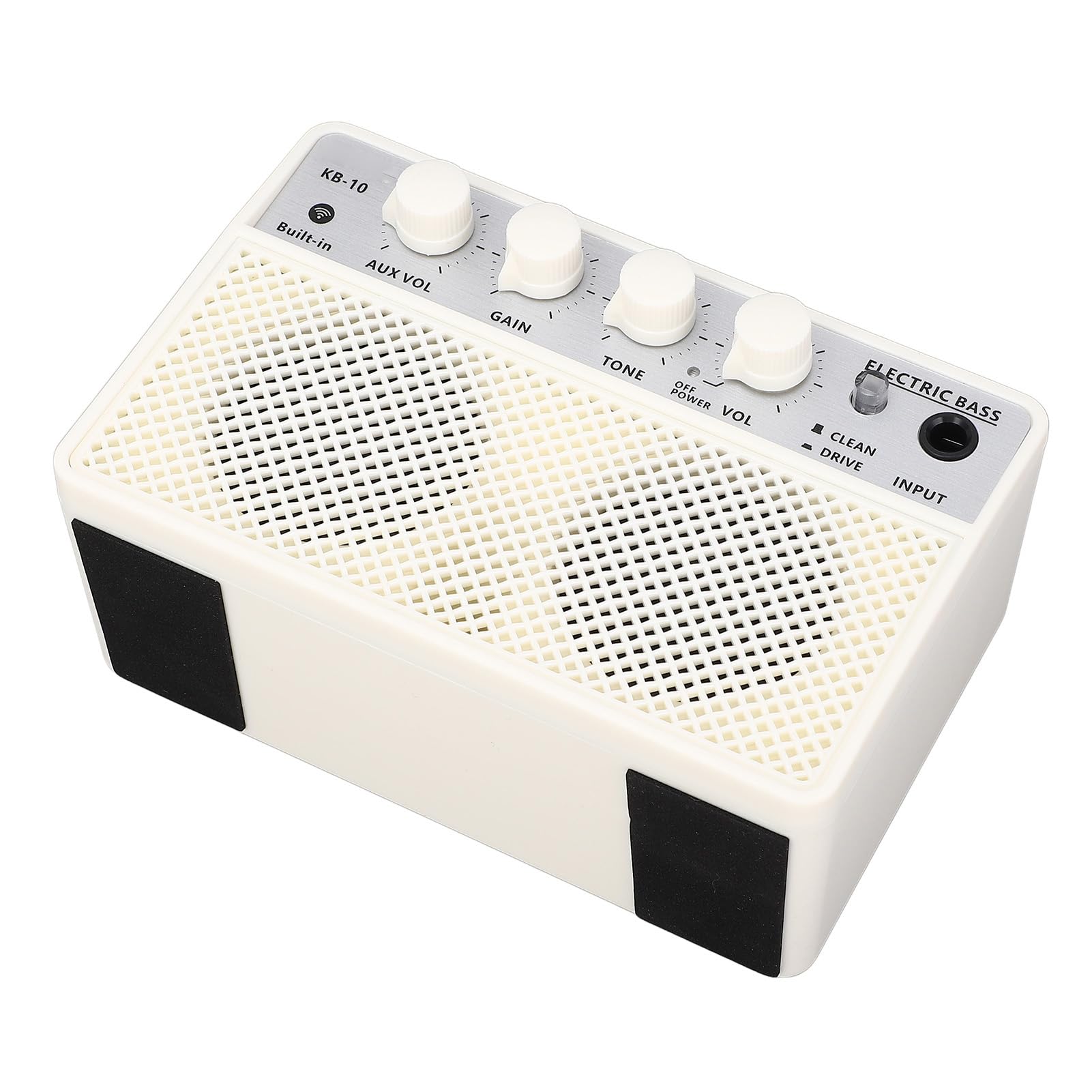 10W DC5V 1A Bass Speaker Dual Channel Amplifier for MusiciansOnthego Electric Bass Amp with Long Battery LifeABS Material