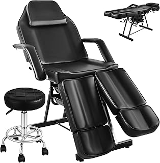 Silla de tatuaje para cliente, cama facial, m...