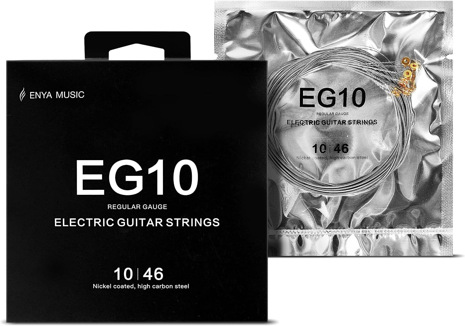 Electric Guitar Strings Nickel High-carbon Coated Anti-rust Guitarra Strings, a set of six, EG10