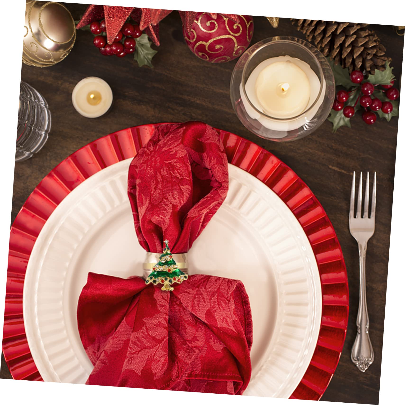 Ciieeo 12stücke Weihnachtsserviettenringe Mit Filigranen Und Schneeflockenmotiven Tischdekoration Für Festliche Anlässe Und Weihnachtsfeiern