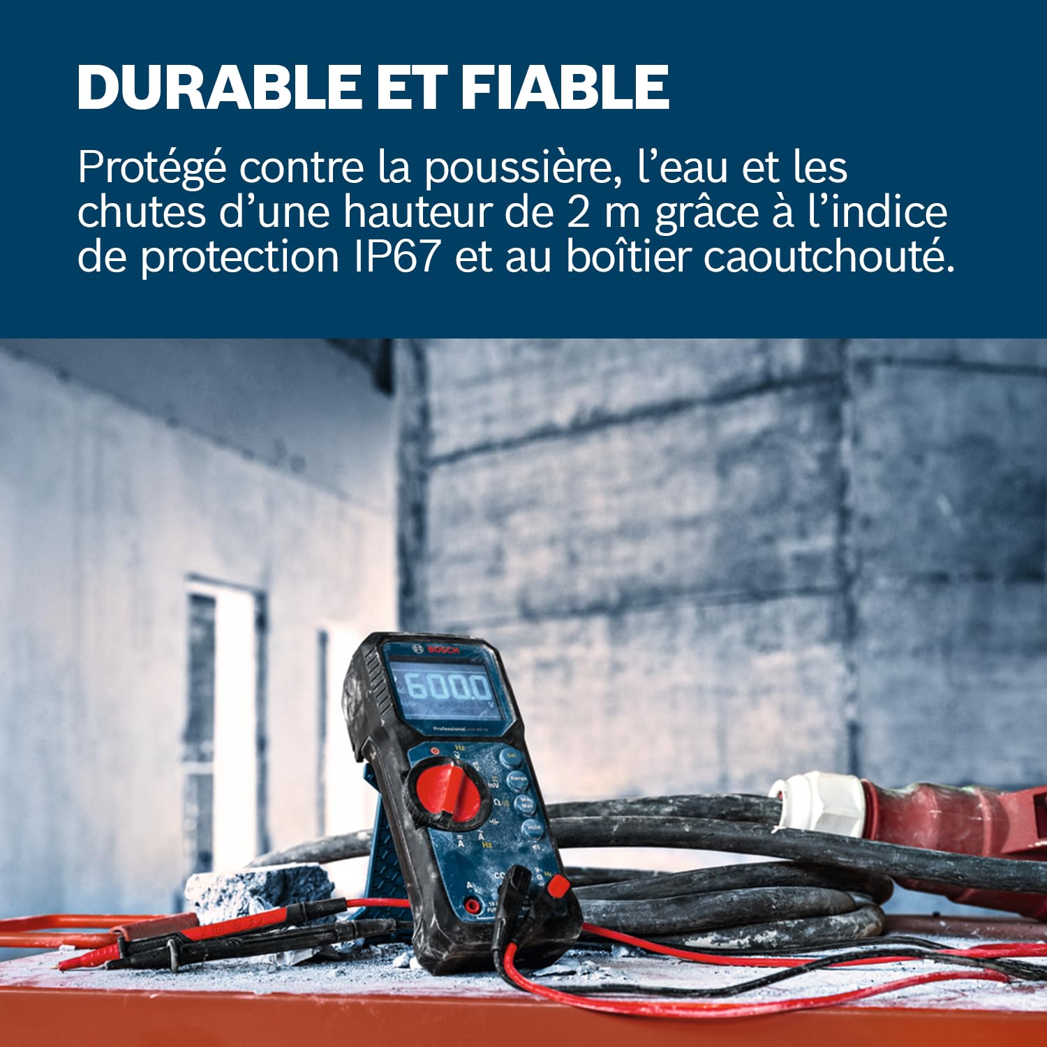 Bosch Professional Multimètre Numérique GDM 600-15 True RMS LCD Inversé Mesure Fréquence Continuité Résistance Capacité