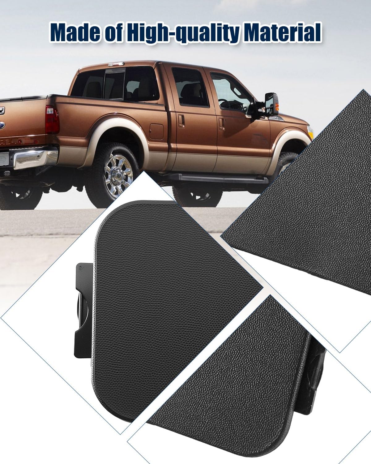 4Pcs Truck Bed Rail Plastic Cap Fit for Ford F150 F250 F350 F450 Super Duty 2002-2016, Bed Rail Stake Pocket Covers Replace 5L3Z99290D90AAA XL3499290D90AAW 4L3499290D90AEW F65B99290D90ADW