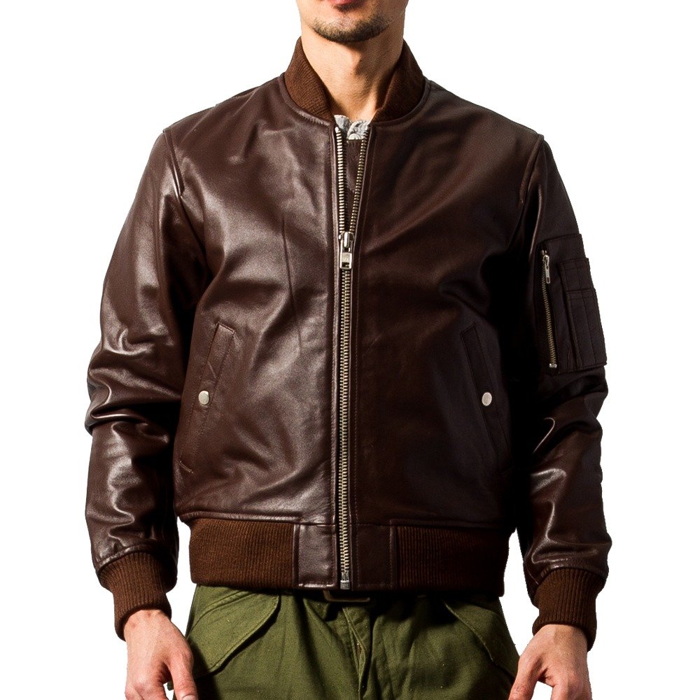 Amazon | [Liugoo Leathers] ホーンワークス Horn Works MA-1 レザーMA