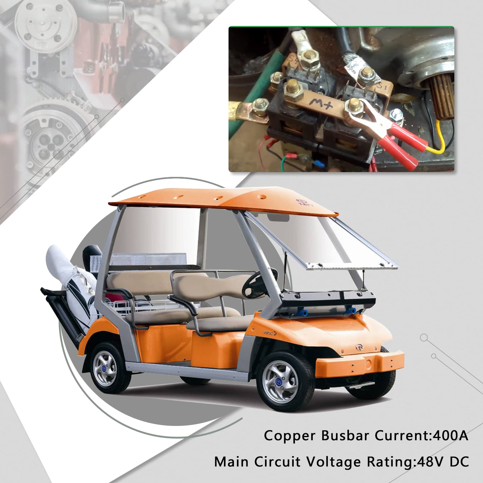 Stycznik cofania SW202 do Albright Electric, 48 V DC 400 A, wytrzymały elektromagnes stycznika wózka golfowego